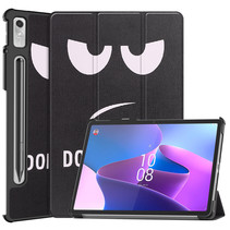 Tablet hoes geschikt voor Lenovo Tab P11 Pro 2nd Gen - Tri-fold hoes met auto/wake functie - 11.2 inch - Don't Touch Me