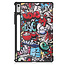 Tablet hoes geschikt voor Lenovo Tab P11 Pro 2nd Gen - Tri-fold hoes met auto/wake functie - 11.2 inch - Graffiti