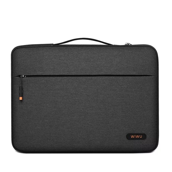 WIWU - Laptoptas- Laptoptas 14 Inch - Laptophoes- Spatwaterdichte Laptophoes - Laptop Sleeve- Laptop Tas- Pilot Laptop Sleeve met één extra vak - Zwart Zwart