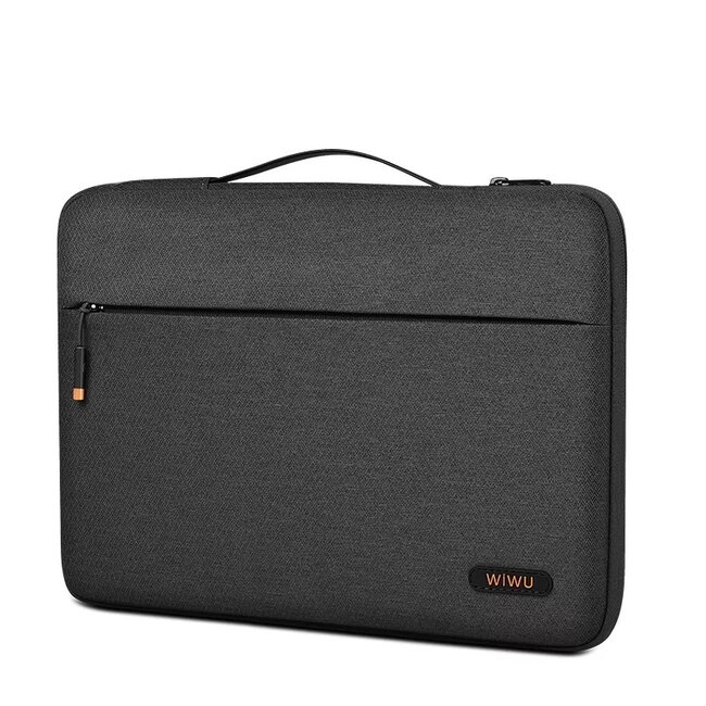 WIWU - Laptoptas- Laptoptas 14 Inch - Laptophoes- Spatwaterdichte Laptophoes - Laptop Sleeve- Laptop Tas- Pilot Laptop Sleeve met één extra vak - Zwart Zwart