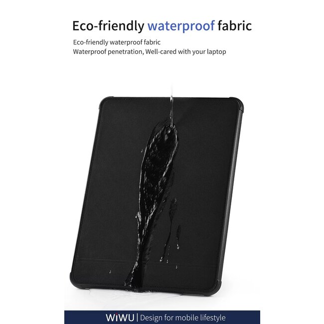 WIWU - Laptoptas- Laptop Sleeve Stand Case - Laptophoes- 13 inch - Laptop Sleeve- Laptop Tas- 2 in 1 standaard hoes - laptophoes - Schokbestendige hoes houder - Zwart