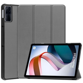 Case2go Case2go - Hoes geschikt voor Xiaomi Redmi Pad - 10.6 inch Book Case - Auto Sleep/Wake Up functie - Grijs