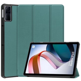 Case2go Case2go - Hoes geschikt voor Xiaomi Redmi Pad - 10.6 inch Book Case - Auto Sleep/Wake Up functie - Donker Groen