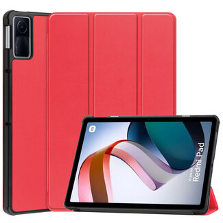 Case2go Case2go - Hoes geschikt voor Xiaomi Redmi Pad - 10.6 inch Book Case - Auto Sleep/Wake Up functie - Rood