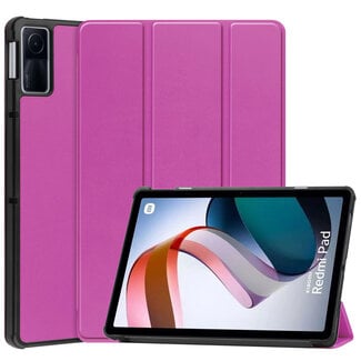 Case2go Case2go - Hoes geschikt voor Xiaomi Redmi Pad - 10.6 inch Book Case - Auto Sleep/Wake Up functie - Paars