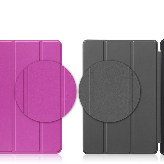 Case2go - Hoes geschikt voor Xiaomi Redmi Pad - 10.6 inch Book Case - Auto Sleep/Wake Up functie - Paars