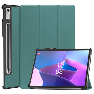 Case2go Tablet hoes geschikt voor Lenovo Tab P11 Pro 2nd Gen - Tri-fold hoes met auto/wake functie - 11.2 inch - Groen