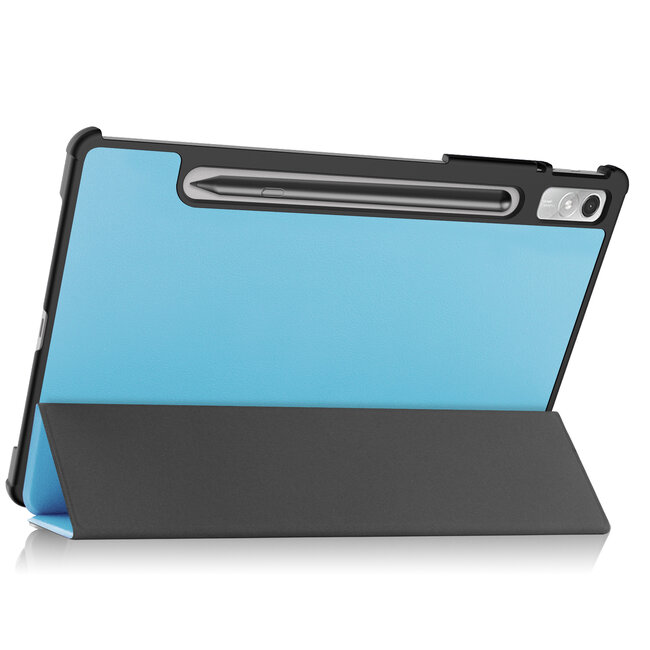 Tablet hoes geschikt voor Lenovo Tab P11 Pro 2nd Gen - Tri-fold hoes met auto/wake functie - 11.2 inch - Licht Blauw