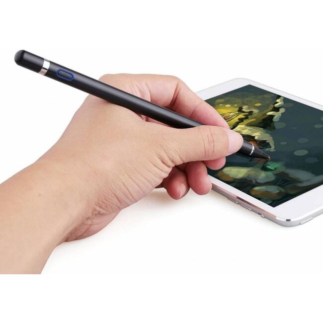 Stylus Pen - Universele Active Stylus Pen - Touchscreen Pen met Koperen Punt - Zwart