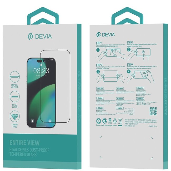 Tempered Glass Screenprotector voor Apple iPhone 14 Pro - Gehard Glas - Case Friendly - Luchtbelvrij - Transparant