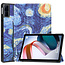 Case2go - Hoes geschikt voor Xiaomi Redmi Pad - 10.6 inch Book Case - Auto Sleep/Wake Up functie - Sterrenhemel