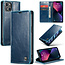 CaseMe - Telefoonhoesje geschikt voor Apple iPhone 13 - Flip Wallet Case - Magneetsluiting - Blauw