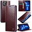 CaseMe - Telefoonhoesje geschikt voor Apple iPhone 13 Pro - Flip Wallet Case - Magneetsluiting - Rood