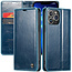 CaseMe - Telefoonhoesje geschikt voor Apple iPhone 13 Pro Max - Flip Wallet Case - Magneetsluiting - Blauw