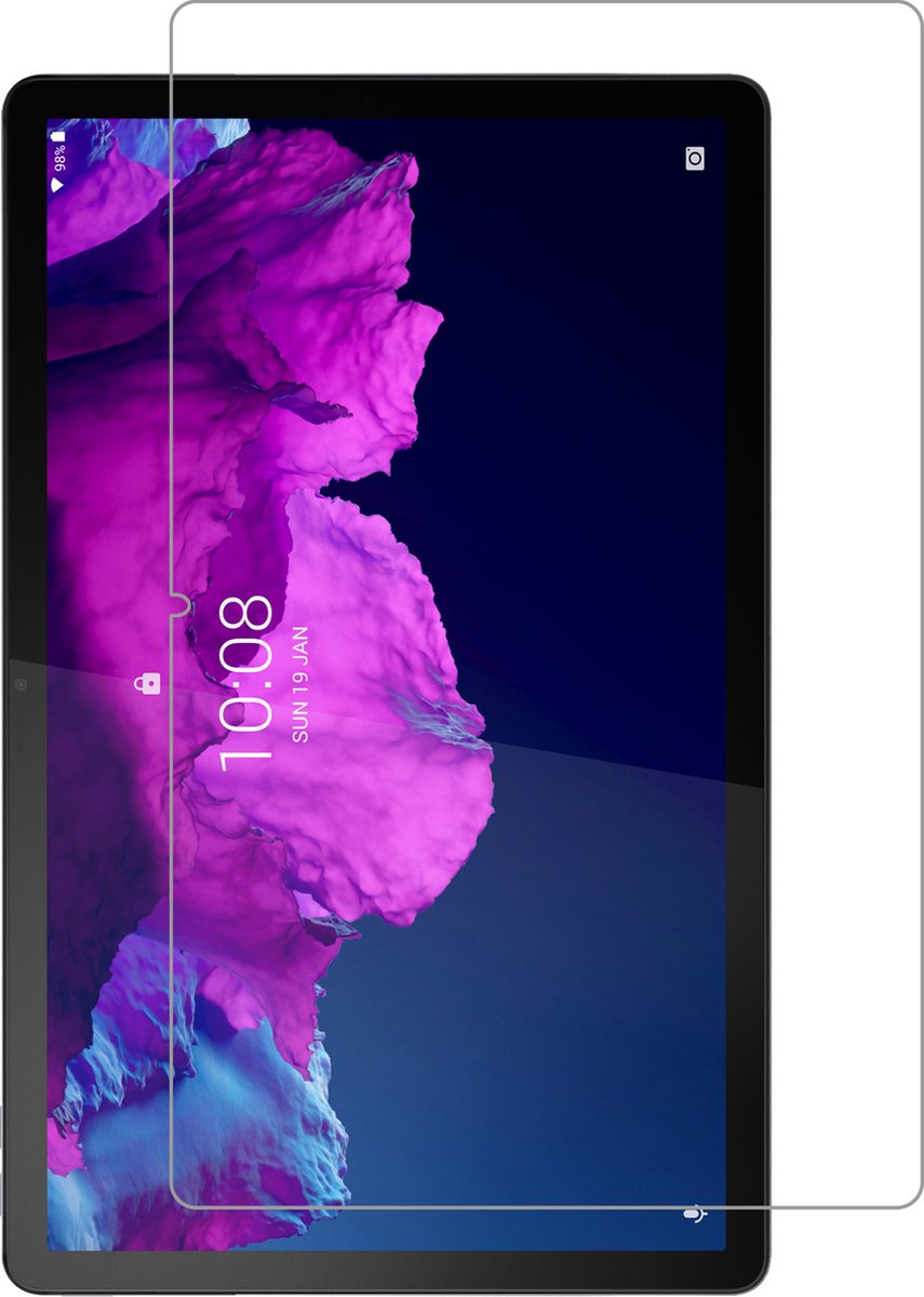 Case2go - Tablet Screenprotector geschikt voor Lenovo Tab P11 Pro 2nd Gen - Tempered Glass - Case Friendly - Transparant afbeelding