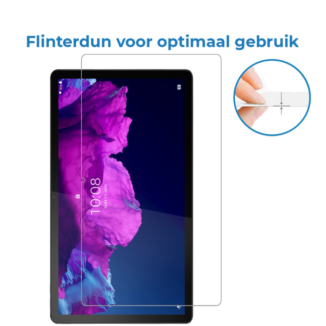 Case2go - Tablet Screenprotector geschikt voor Lenovo Tab P11 Pro 2nd Gen - Tempered Glass - Case Friendly - Transparant