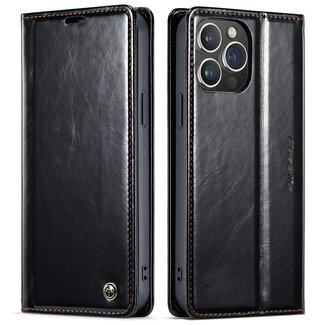 CaseMe CaseMe - Telefoonhoesje geschikt voor Apple iPhone 13 Pro - Flip Wallet Case - Zwart