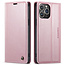 CaseMe - Telefoonhoesje geschikt voor Apple iPhone 13 Pro - Flip Wallet Case - Magneetsluiting - Roze