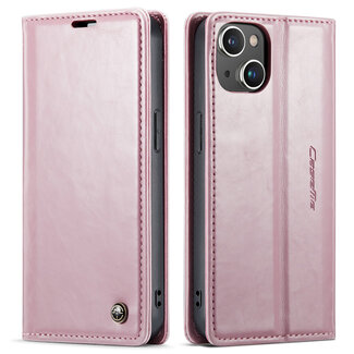 CaseMe CaseMe - Telefoonhoesje geschikt voor Apple iPhone 14 - Flip Wallet Case - Roze