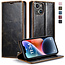 CaseMe - Telefoonhoesje geschikt voor Apple iPhone 14 - Flip Wallet Case - Magneetsluiting - Bruin