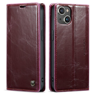 CaseMe CaseMe - Telefoonhoesje geschikt voor Apple iPhone 14 - Flip Wallet Case - Rood