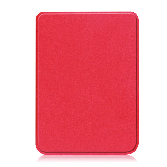E-reader Hoes geschikt voor Kobo Clara 2E - Sleepcover - Tri-Fold Book Case - Auto/Wake functie - Magnetische sluiting - Rood