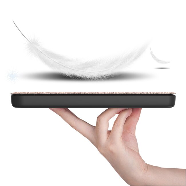 E-reader Hoes geschikt voor Kobo Clara 2E - Sleepcover - Tri-Fold Book Case - Auto/Wake functie - Magnetische sluiting - Rose Goud
