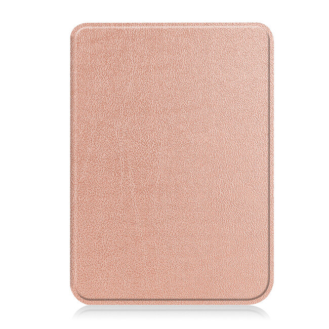 E-reader Hoes geschikt voor Kobo Clara 2E - Sleepcover - Tri-Fold Book Case - Auto/Wake functie - Magnetische sluiting - Rose Goud