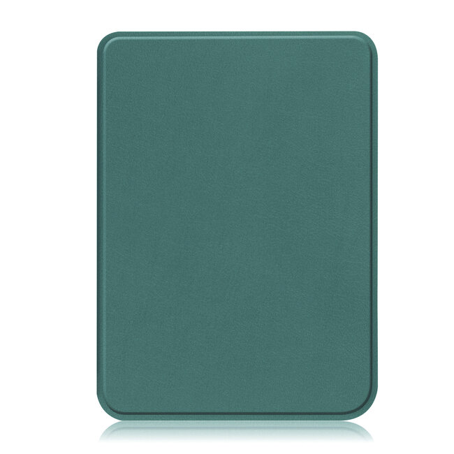 E-reader Hoes geschikt voor Kobo Clara 2E - Sleepcover - Tri-Fold Book Case - Auto/Wake functie - Magnetische sluiting - Donker Groen