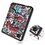 E-reader Hoes geschikt voor Kobo Clara 2E - Sleepcover - Tri-Fold Book Case - Auto/Wake functie - Magnetische sluiting - Graffiti