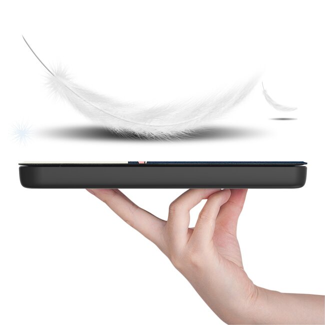 E-reader Hoes geschikt voor Kobo Clara 2E - Sleepcover - Tri-Fold Book Case - Auto/Wake functie - Magnetische sluiting - Good Night