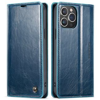 CaseMe CaseMe - Telefoonhoesje geschikt voor Apple iPhone 14 Pro - Flip Wallet Case - Blauw