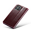 CaseMe - Telefoonhoesje geschikt voor Apple iPhone 14 Pro - Flip Wallet Case - Magneetsluiting - Rood