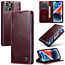 CaseMe - Telefoonhoesje geschikt voor Apple iPhone 14 Plus - Flip Wallet Case - Magneetsluiting - Rood