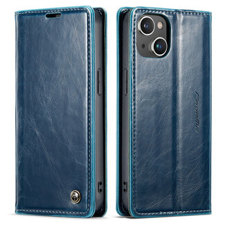 CaseMe CaseMe - Telefoonhoesje geschikt voor Apple iPhone 14 Plus - Flip Wallet Case - Blauw