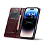 CaseMe - Telefoonhoesje geschikt voor Apple iPhone 14 Pro Max - Flip Wallet Case -  Magneetsluiting - Rood