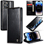 CaseMe - Telefoonhoesje geschikt voor Apple iPhone 14 Pro Max - Flip Wallet Case -  Magneetsluiting - Zwart