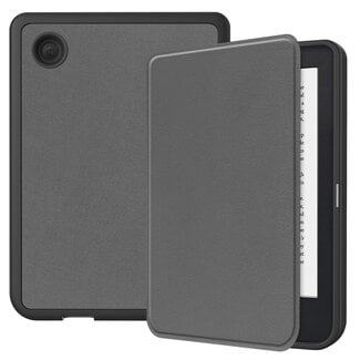 Case2go E-reader Hoes geschikt voor Kobo Clara 2E - Sleepcover - Tri-Fold Book Case - Auto/Wake functie - Magnetische sluiting - Grijs