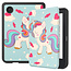 E-reader Hoes geschikt voor Kobo Clara 2E - Sleepcover - Tri-Fold Book Case - Auto/Wake functie - Magnetische sluiting - Eenhoorn