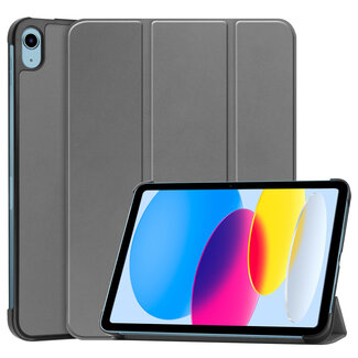 Case2go Case2go - Tablet hoes geschikt voor Apple iPad 10 10.9 (2022) - Tri-fold hoes met Auto/Wake functie en Magnetische sluiting  - Grijs