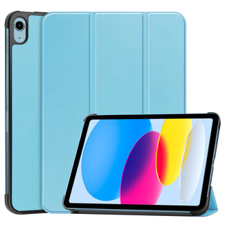Case2go Case2go - Tablet hoes geschikt voor Apple iPad 10 10.9 (2022) - Tri-fold hoes met Auto/Wake functie en Magnetische sluiting  - Licht Blauw
