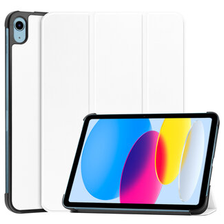 Case2go Case2go - Tablet hoes geschikt voor Apple iPad 10 10.9 (2022) - Tri-fold hoes met Auto/Wake functie en Magnetische sluiting  - Wit
