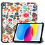 Case2go - Tablet hoes geschikt voor Apple iPad 10 10.9 (2022) - Tri-fold hoes met Auto/Wake functie en Magnetische sluiting  - Vlinders
