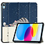 Case2go - Tablet hoes geschikt voor Apple iPad 10 10.9 (2022) - Tri-fold hoes met Auto/Wake functie en Magnetische sluiting  - Good Night