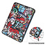 Case2go - Tablet hoes geschikt voor Apple iPad 10 10.9 (2022) - Tri-fold hoes met Auto/Wake functie en Magnetische sluiting  - Graffiti