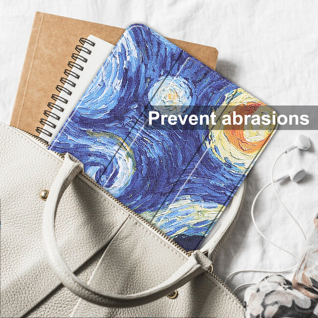 Case2go - Tablet hoes geschikt voor Apple iPad 11 (2025) A16 / Apple iPad 10.9 (2022) - Tri-fold hoes met Auto/Wake functie en Magnetische sluiting - Sterrenhemel