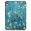 Case2go - Tablet hoes geschikt voor Apple iPad 11 (2025) A16 / Apple iPad 10.9 (2022) - Tri-fold hoes met Auto/Wake functie en Magnetische sluiting - Witte Bloesem