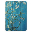 Case2go - Tablet hoes geschikt voor Apple iPad 11 (2025) A16 / Apple iPad 10.9 (2022) - Tri-fold hoes met Auto/Wake functie en Magnetische sluiting - Witte Bloesem