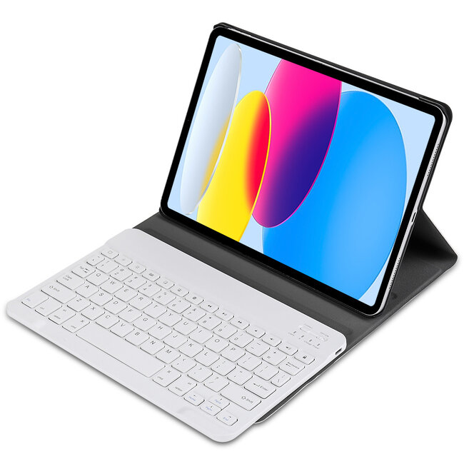 Case2go - Bluetooth Toetsenbord hoes geschikt voor Apple iPad 11 (2025) A16 / Apple iPad 10.9 (2022) -  QWERTY Keyboard - Auto Wake/Sleep functie - Goud