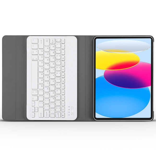 Case2go - Bluetooth Toetsenbord hoes geschikt voor Apple iPad 11 (2025) A16 / Apple iPad 10.9 (2022) -  QWERTY Keyboard - Auto Wake/Sleep functie - Goud